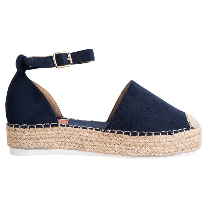SHELOVET Durchbrochene Espadrilles blau