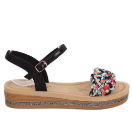 Schwarze Damensandalen CK151P Schwarz