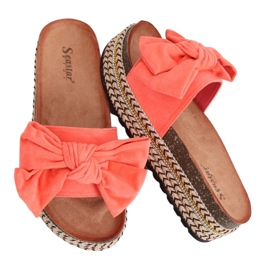 Coral CK137P Coral Slipper mit hoher Sohle orange