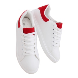Weiße Damen Sneaker LA85P Rot