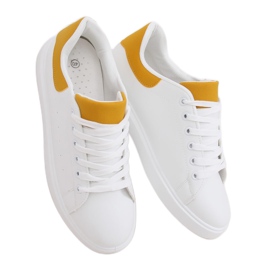 Weiße Damen Sneaker LA85P Gelb