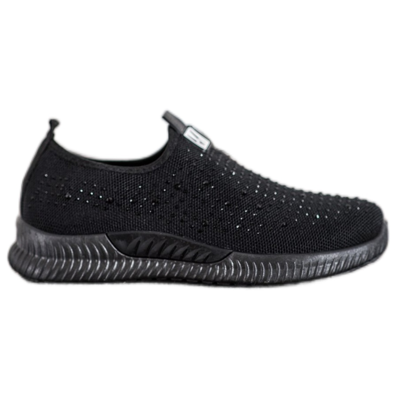SHELOVET Slipons mit Kristallen schwarz
