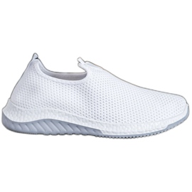 Renda Durchbrochene Slipons auf der Plattform weiß