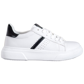 Renda Sneakers mit schwarzen Einsätzen weiß