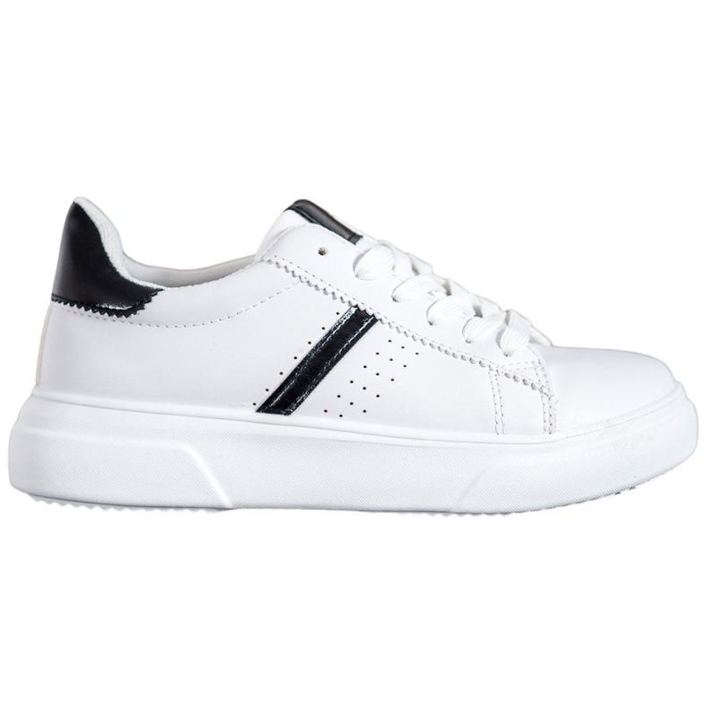 Renda Sneakers mit schwarzen Einsätzen weiß