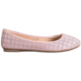 Fama Durchbrochene Ballerinas rosa