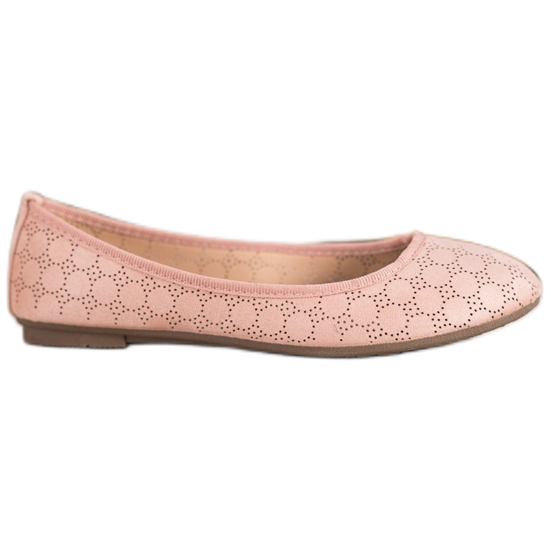 Fama Durchbrochene Ballerinas rosa