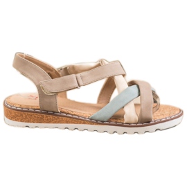 Kylie Sandalen mit Klettverschluss braun