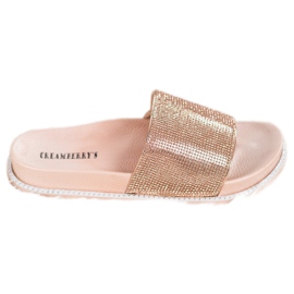 Creamberry'S Goldene Hausschuhe mit Kristallen