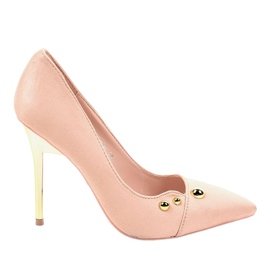 Pinke klassische High Heels mit NE05P Nieten rosa