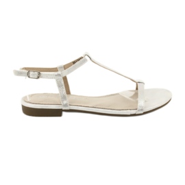 Silberne Sandalen für Damen Filippo DS1297 / 20 SI silber-