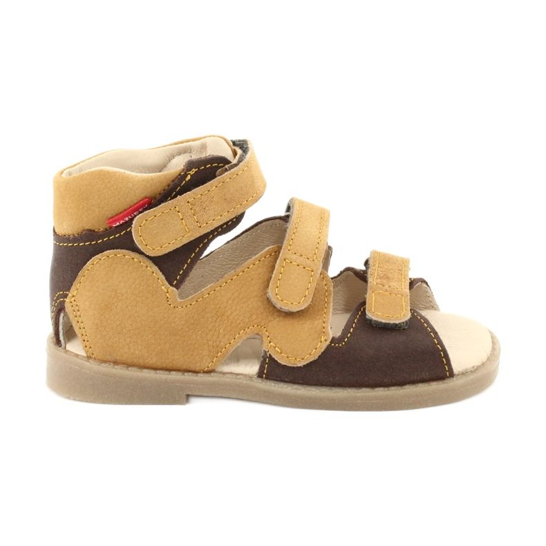 Präventive Ledersandalen Gelb/Bronze Mazurek 291