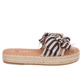 JH81P Navy Espadrilles-Hausschuhe weiß schwarz
