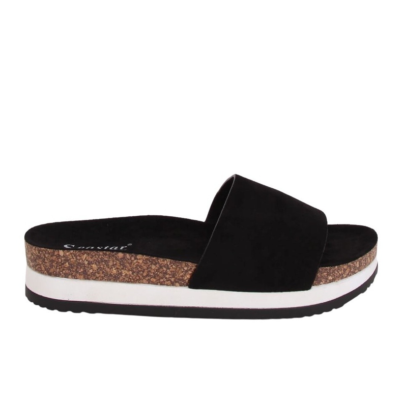Schwarze Damen Hausschuhe CK184P Schwarz