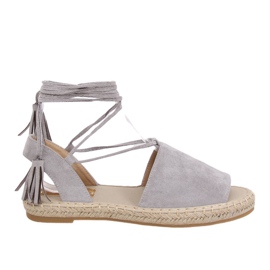 Graue Espadrilles für Damen BB25 Grau