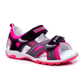 Bartek S.A. Kindersandalen für Mädchen Prophylaktisch Bartek T-16176-7 / 77G schwarz rosa grau