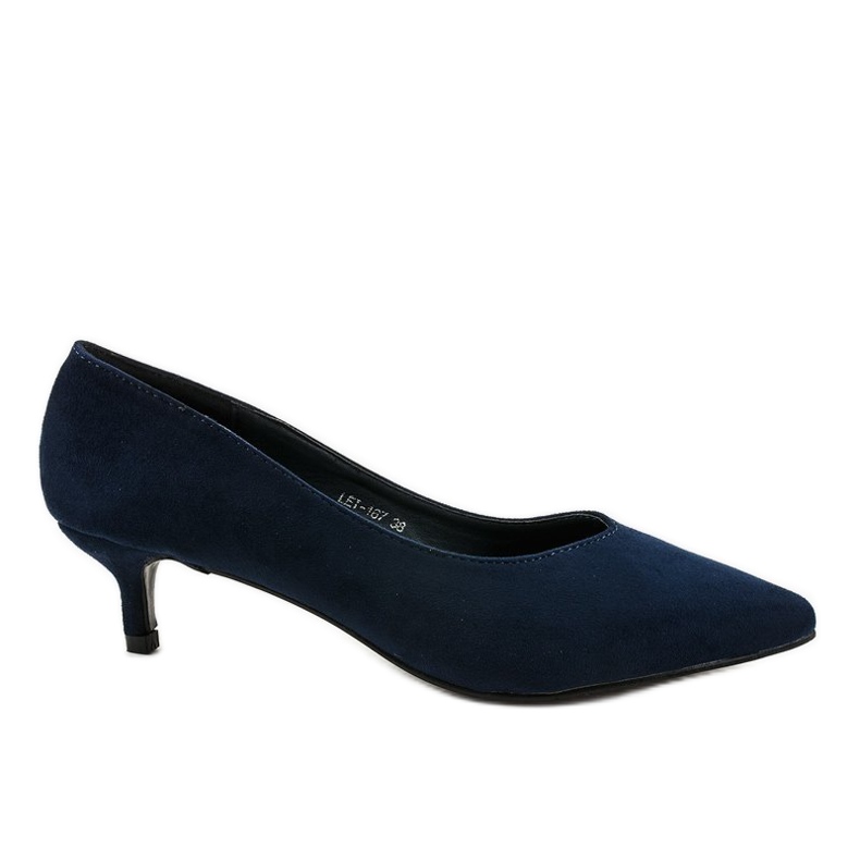 Marineblaue Pumps auf einem LEI-167-Absatz navy blau