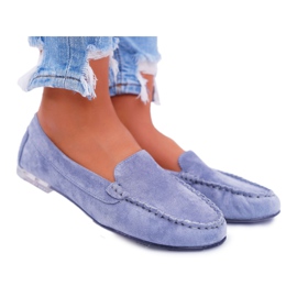 Damen Loafer Sergio Leone Wildleder Hellblau Winted