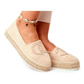 SEA Damen Espadrilles Dicke Leinensohle Beige Febi