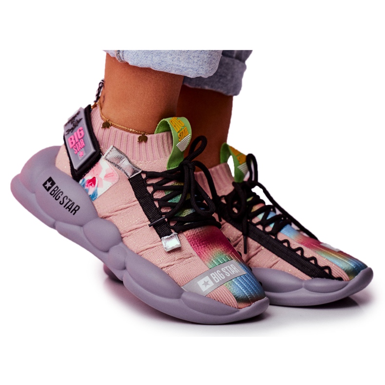 Damen Sportschuhe Big Star von Daniel Lopez FF274A581 rosa mehrfarbig