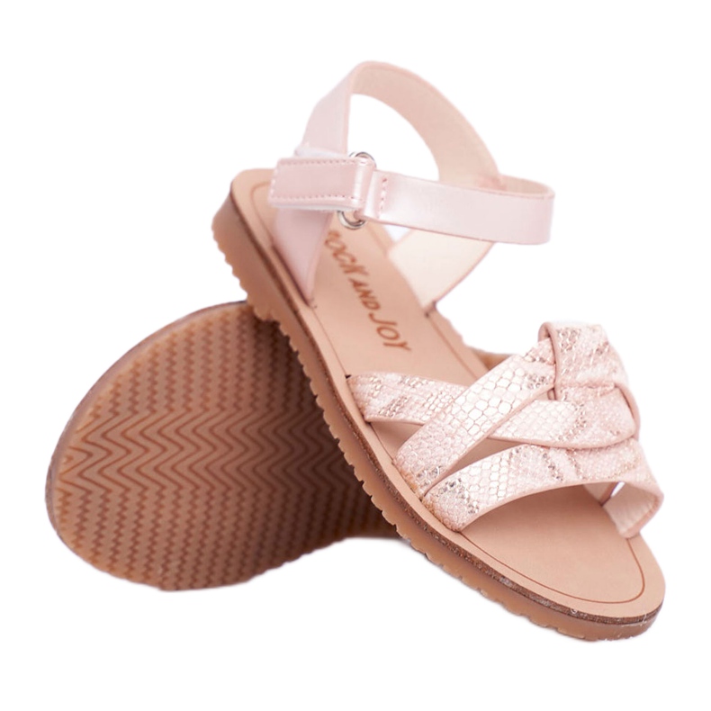 FRROCK Kindersandalen mit Klettverschluss für Mädchen Pink Lilo rosa