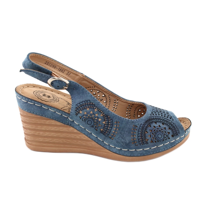 Evento Bequeme Keilsandalen 20SD98-1862 blau