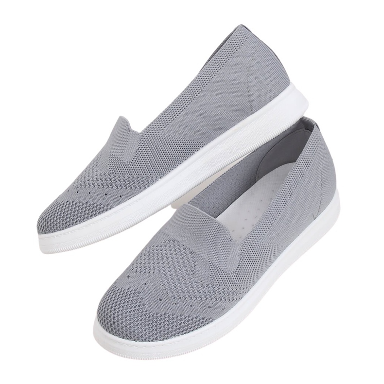 Graue graue Sneakers für Damen ZK069 Grigio