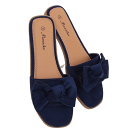 Marineblaue Damenhausschuhe WL1607 Navy