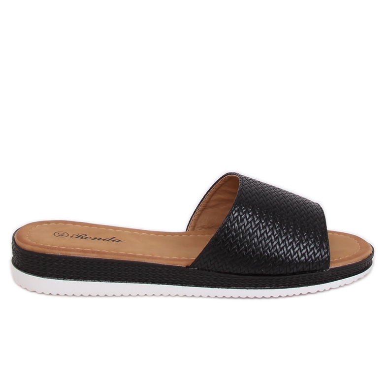 Schwarze Damen Hausschuhe BQ-66 Schwarz