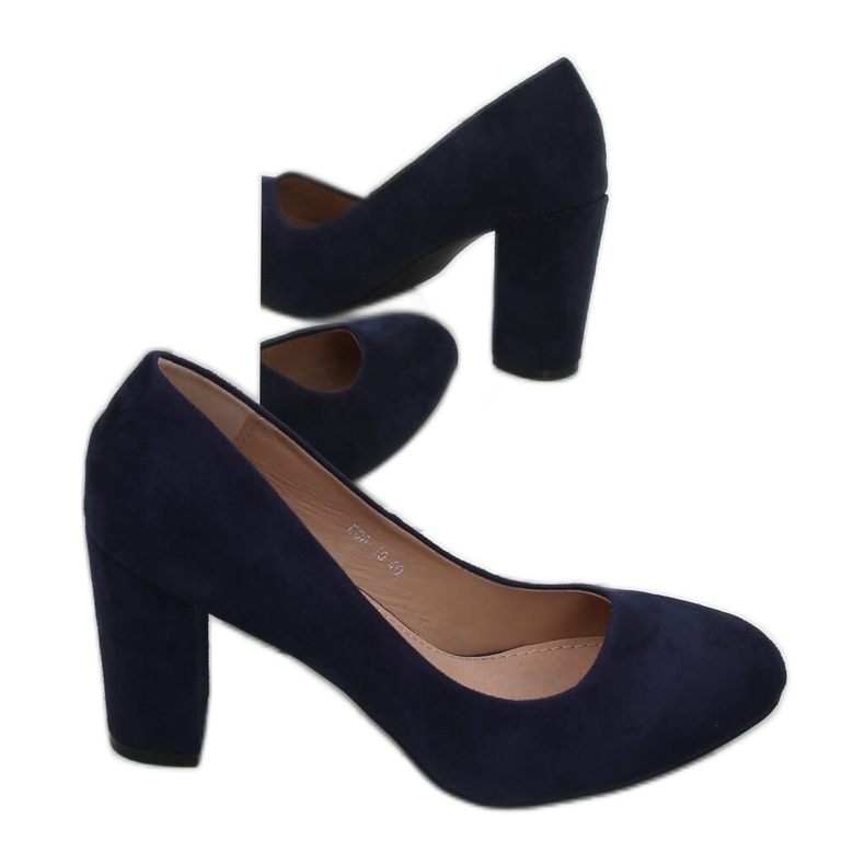 Pumps am Pfosten marineblau E08-10 Blau navy blau