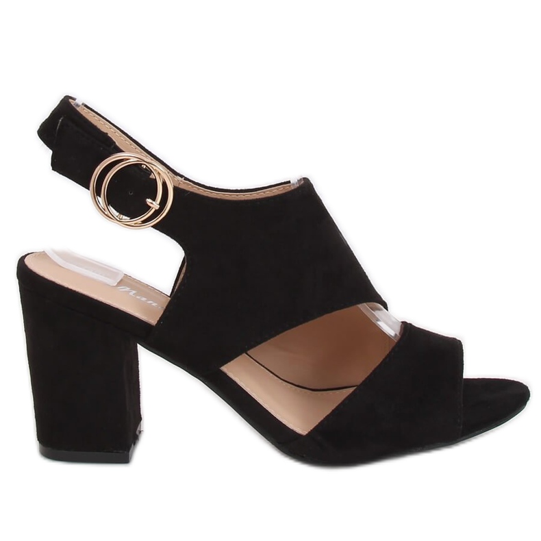 Schwarze Sandalen mit hohen Absätzen A8560 Black