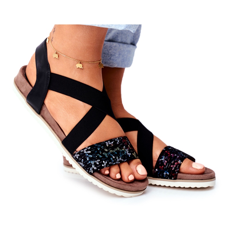 EVE Elegante Damen Sandalen Schwarz Morrin