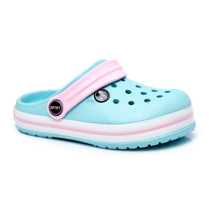 Hausschuhe für einen Jungen, ein Mädchen, ein Kind, Schaumkrokodile rosa grün