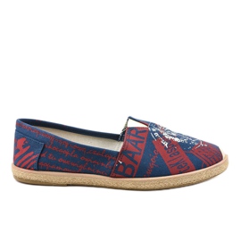 Blaue Espadrilles-Schuhe für Herren BKA-48 rot