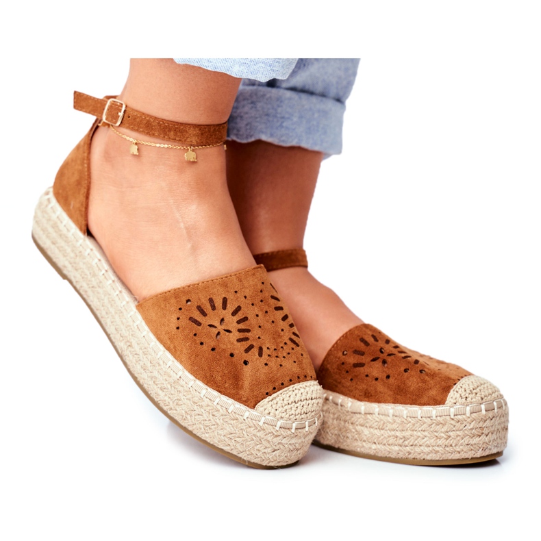 PS1 Damen Espadrilles On The Camel Palermo Linen Platform braun