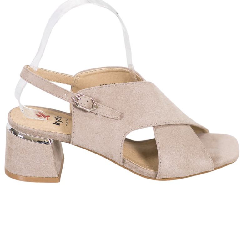 Kylie Stilvolle beige Sandalen