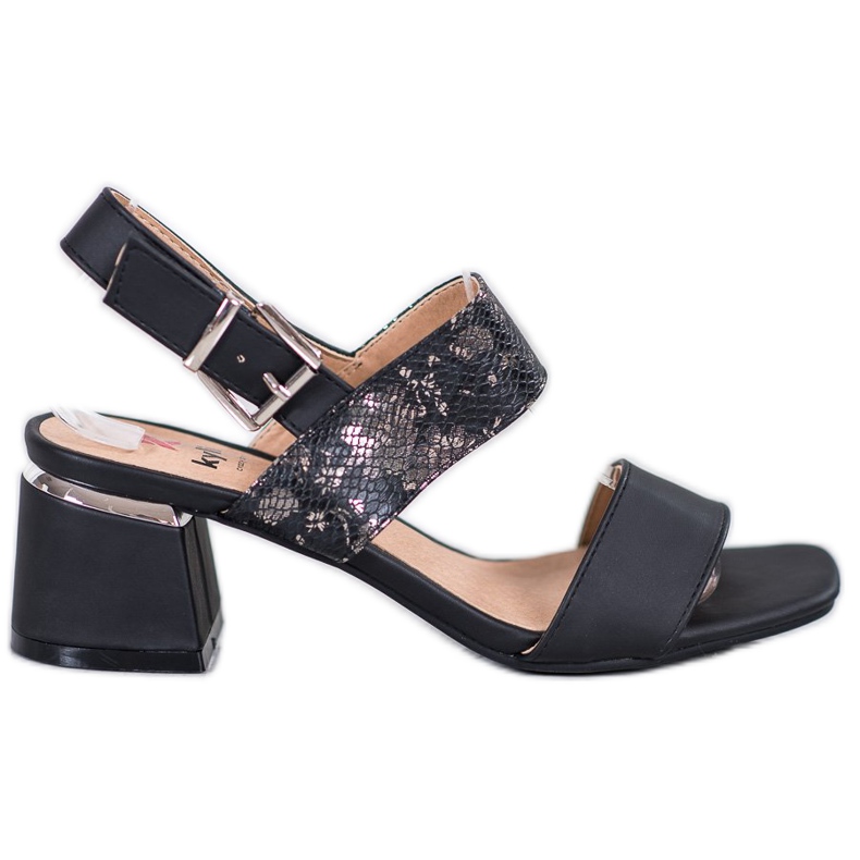 Kylie Modische Sandalen an einer Bar schwarz