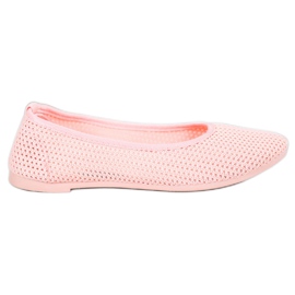SHELOVET Leichte durchbrochene Ballerinas rosa