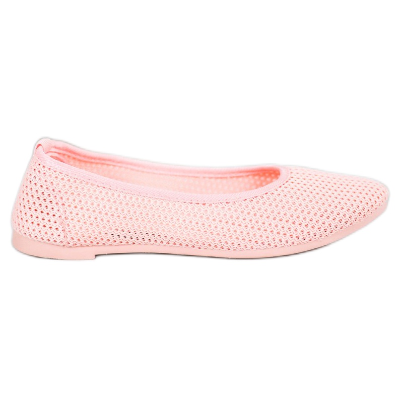 SHELOVET Leichte durchbrochene Ballerinas rosa