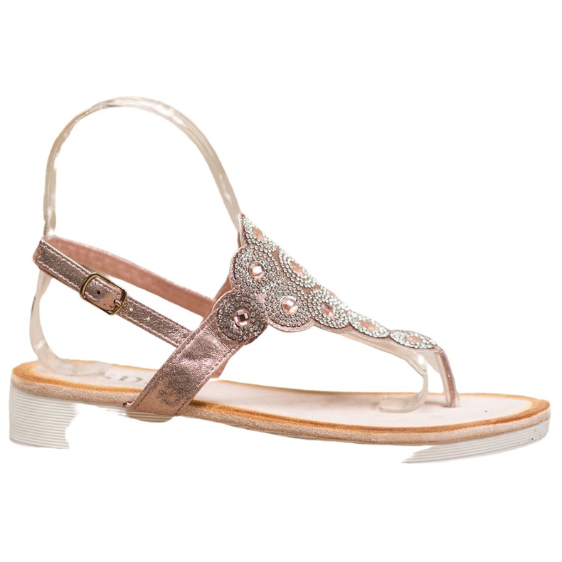 SDS Sandalen auf der Plattform mit Dekorationen gelb