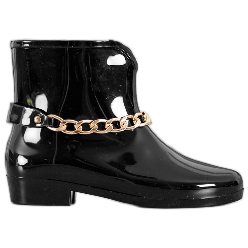 SHELOVET Galoschen mit dekorativer Kette schwarz