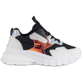 Mannika Modische Sneaker mit Mesh schwarz