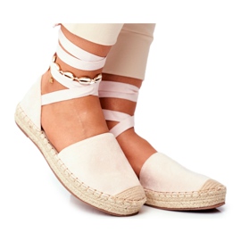 PS1 Damen Espadrilles, Leinen gebunden, Beige Bonjour