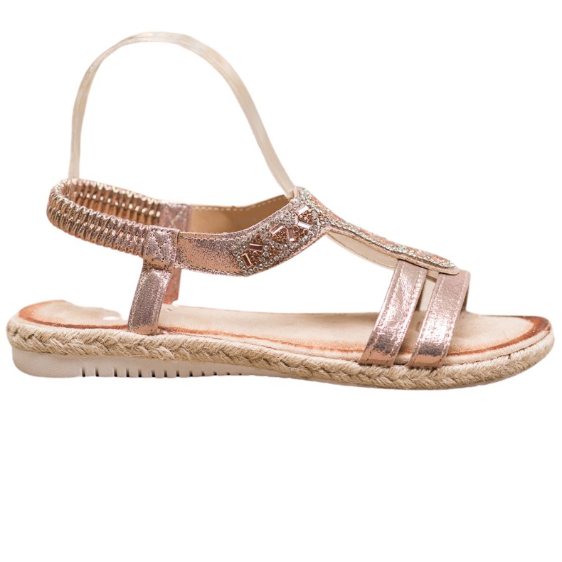 SHELOVET Elegante Sandalen mit Verzierungen gelb