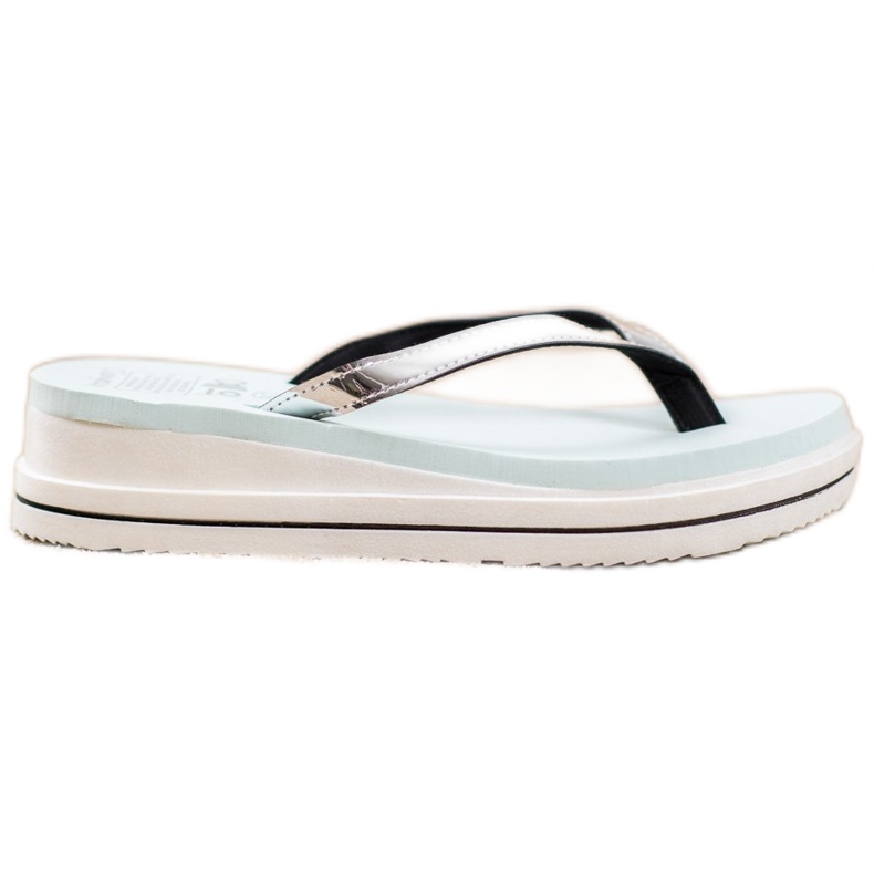 SHELOVET Keil-Flip-Flops blau