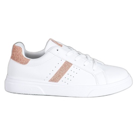 SHELOVET Sportschuhe mit Glitzer weiß