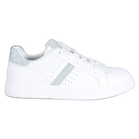 SHELOVET Sportschuhe mit Glitzer weiß