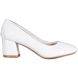 SHELOVET Weiße Pumps mit Öko-Leder