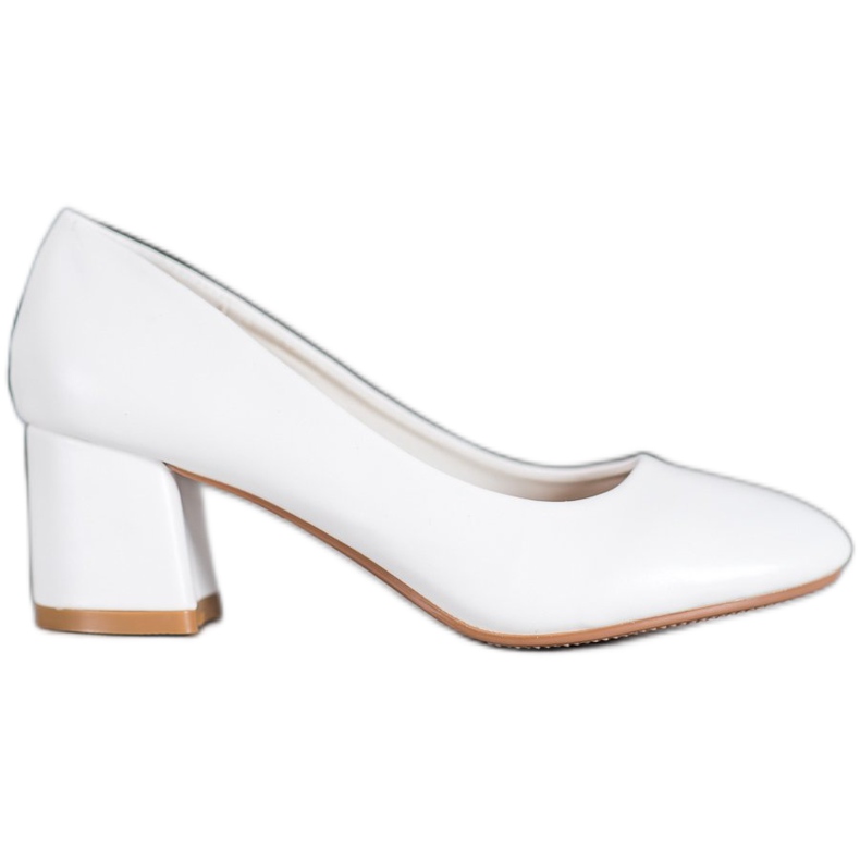 SHELOVET Weiße Pumps mit Öko-Leder