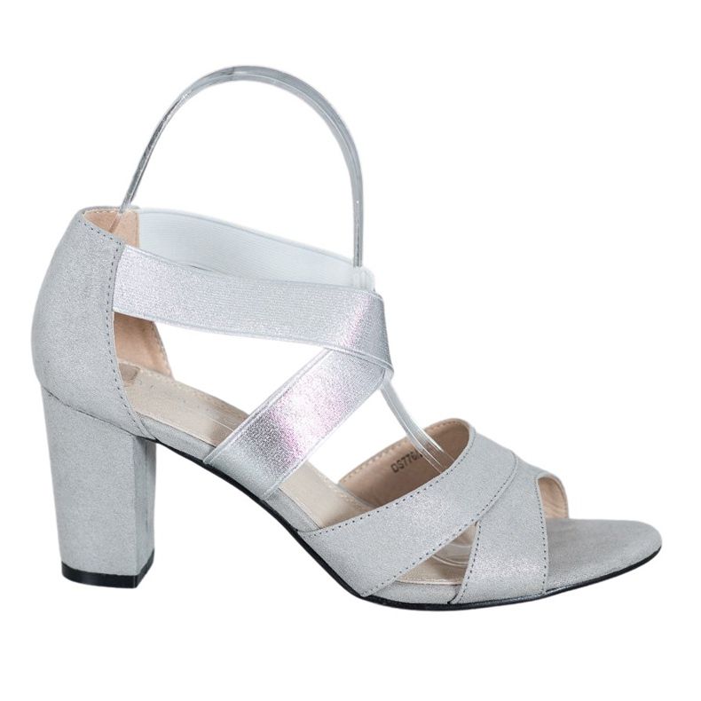 Filippo Silberne Slip-On-Sandalen grau